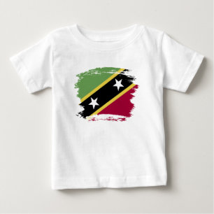 Camiseta Para Bebê bandeira santo Kitts e Nevis