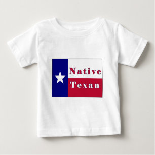 Camiseta Para Bebê Bandeira solitária da estrela do Texan nativo