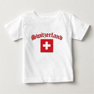 Camiseta Para Bebê Bandeira suíça