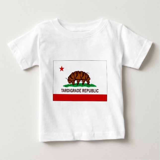 Camiseta Para Bebê Bandeira Tardigrade da república (Frente)