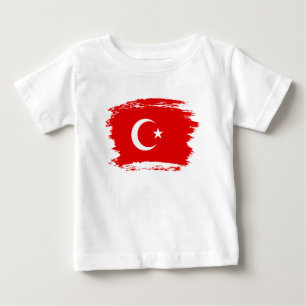 Camiseta Para Bebê Bandeira turca