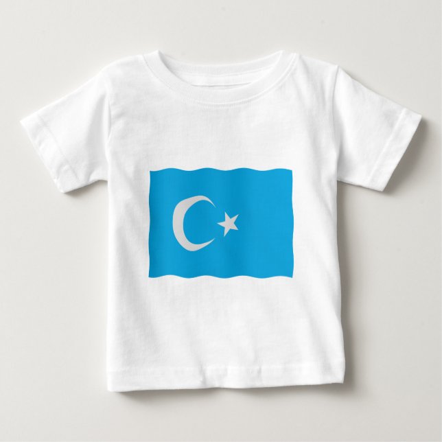 Camiseta Para Bebê bandeira uigur (Frente)