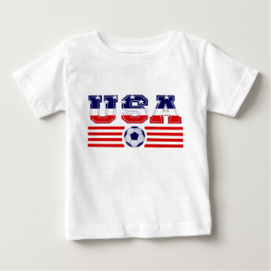 CAMISETA PARA BEBÊ BANDERA DOS EUA FUTEBOL
