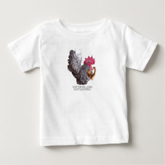 Camiseta Para Bebê Bantam Power! Chabo Rooster| Potência de frango Ba