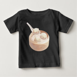 Camiseta Para Bebê Bao Buns Steamed com Tea