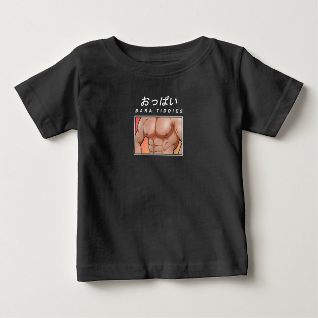 Camiseta Para Bebê Bara Tiddies Engraçada Gay LGBT Yaoi Manga Animes  (Frente)