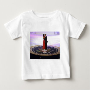 Camiseta Para Bebê Barack e Michelle Obama