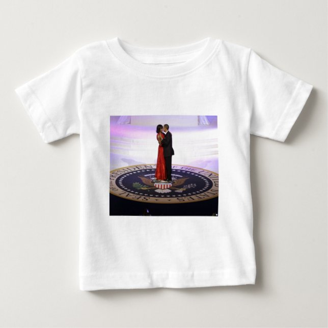 Camiseta Para Bebê Barack e Michelle Obama (Frente)