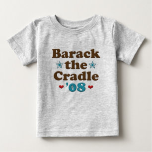 Camiseta Para Bebê Barack o bebê de Obama do berço 08 orgânico