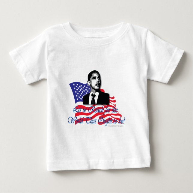 Camiseta Para Bebê Barack Obama (Frente)