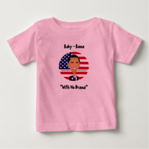 Camiseta Para Bebê Barack Obama - camisa, bebê - Bama, "sem o drama