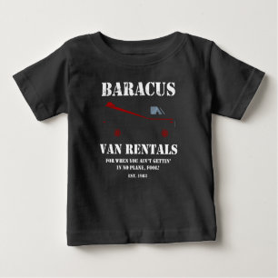 Camiseta Para Bebê Baracus Van Rentals Mostra O T-Shirt B.A Da Equipe
