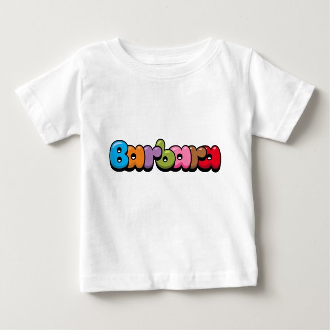 Camiseta Para Bebê Barbara (Frente)