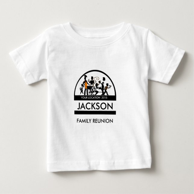 Camiseta Para Bebê Barbecue - Reunião (Grupo Silhoutte) (Frente)