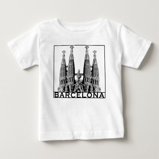 Camiseta Para Bebê Barcelona (Frente)