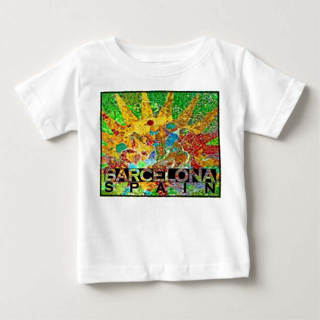 Camiseta Para Bebê Barcelona (Frente)