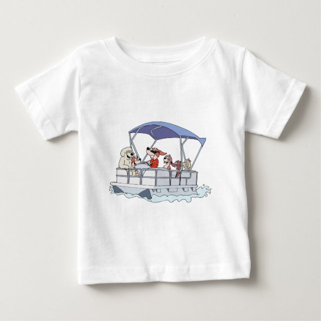 Camiseta Para Bebê Barco do pontão (Frente)