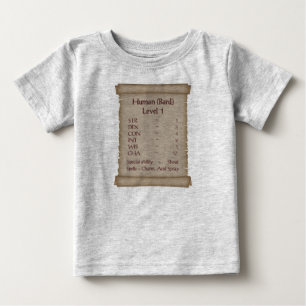 Camiseta Para Bebê Bardo do nível humano 1