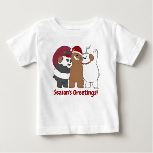 Camiseta Para Bebê Bare Bears - Saudações de Época