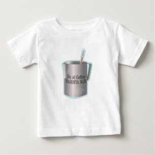 Camiseta Para Bebê  Barista fazendo café engraçado doutor