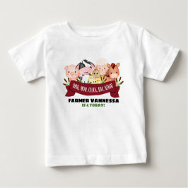 Camiseta Para Bebê Barnyard Birthday T-Shirt