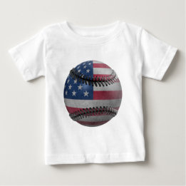 Camiseta Para Bebê Baseball Americano