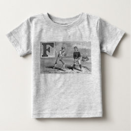 Camiseta Para Bebê Baseball F Esportes Iniciais Significam Foul Vinta