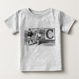 Camiseta Para Bebê Baseball inicial C Esportes significam captação