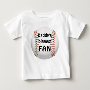 Camiseta Para Bebê Basebol Familiar do Maior Fã do Papai