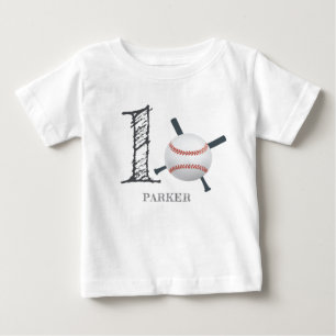 Camiseta Para Bebê Basebol Personalizado