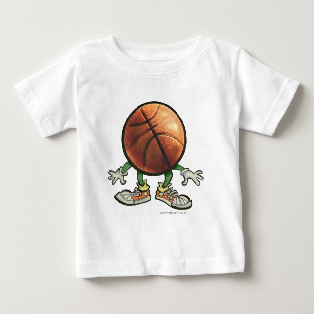 Camiseta Para Bebê Basquete (Frente)