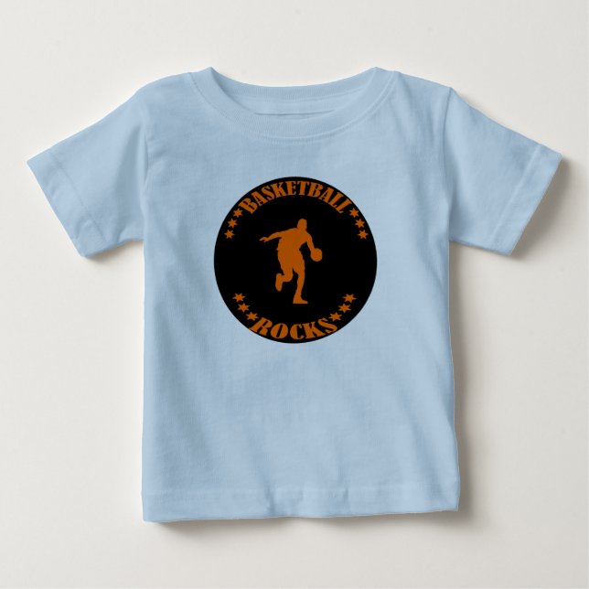 CAMISETA PARA BEBÊ BASQUETE ROCHA! (Frente)