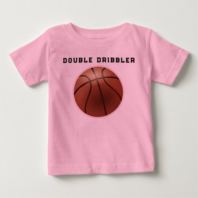 Camiseta Para Bebê Basquetebol Drible Duplo (Frente)
