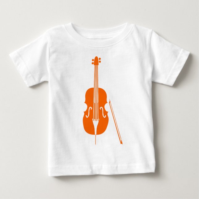 Camiseta Para Bebê Bass Duplo - Laranja (Frente)