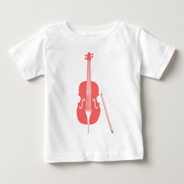 Camiseta Para Bebê Bass Duplo - Rosa Tropical (Frente)