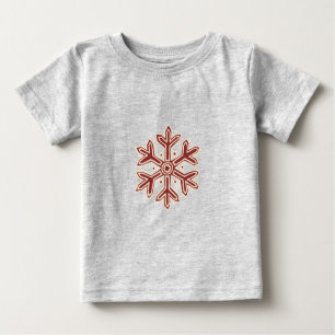 Camiseta Para Bebê Basta Coleção de Natal - Floco de Neve