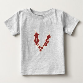 Camiseta Para Bebê Basta Coleção de Natal - Holly