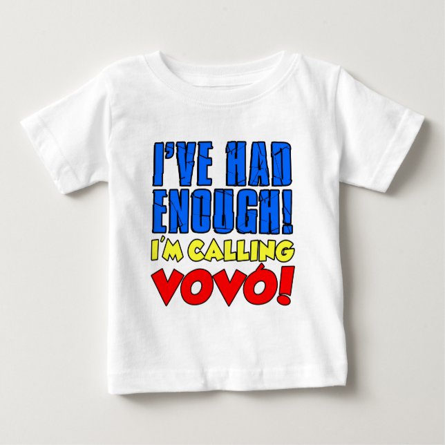 Camiseta Para Bebê Bastante Chamada Vovo (Frente)