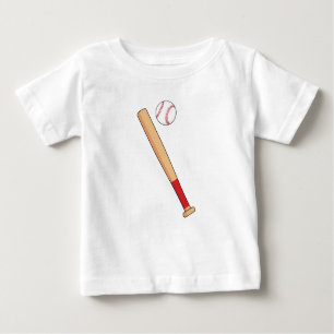 Camiseta Para Bebê Bat Baseball com Ball