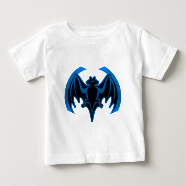Camiseta Para Bebê Bat Blue O MUSEUM Zazzle dá presentes (Frente)