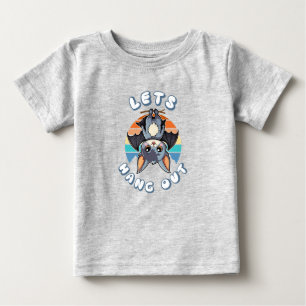 Camiseta Para Bebê Bat Bonito Travando e Retrospectivo Sunset   Vamos
