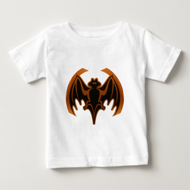 Camiseta Para Bebê Bat Brown O MUSEUM Zazzle dá presentes (Frente)