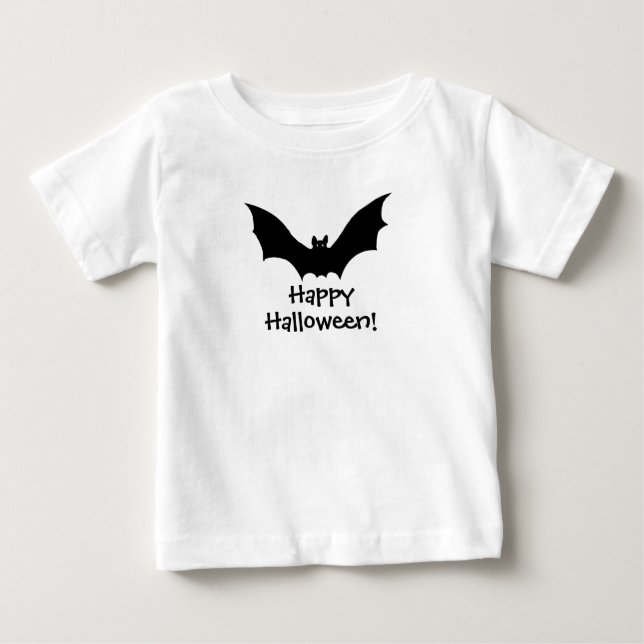 Camiseta Para Bebê Bat Happy Halloween Spooky (Frente)