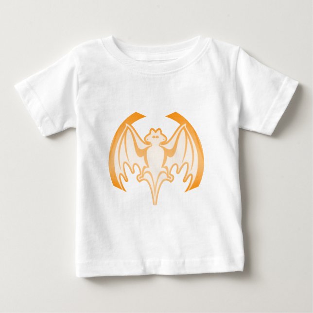 Camiseta Para Bebê Bat Orange Inv The MUSEUM Zazzle Gifts (Frente)