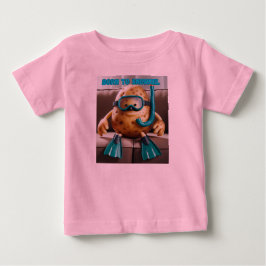 Camiseta Para Bebê Batatão é nascido para snorkeling