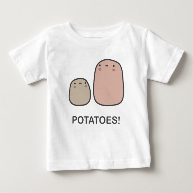 Camiseta Para Bebê Batatas! (Frente)