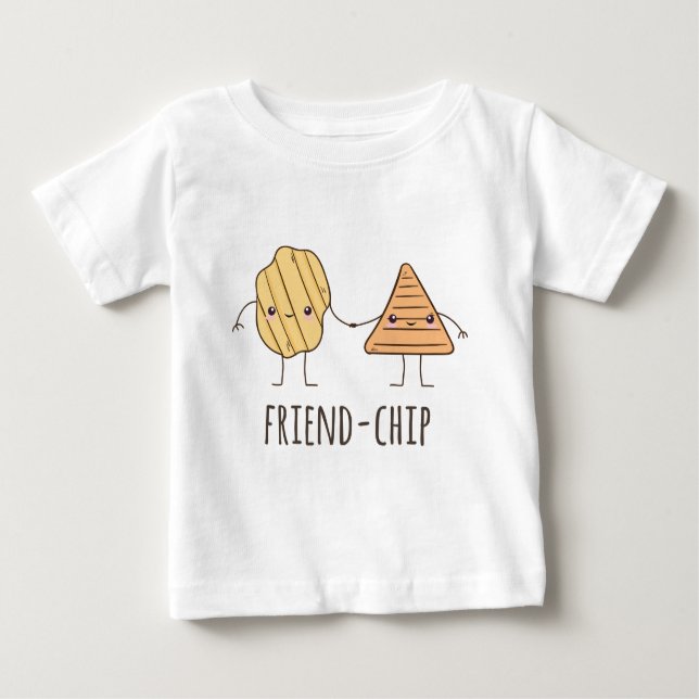 Camiseta Para Bebê Batatas fritas de batatas fritas fritas (Frente)