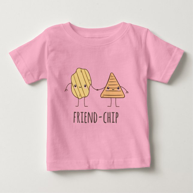Camiseta Para Bebê Batatas fritas de batatas fritas fritas (Frente)