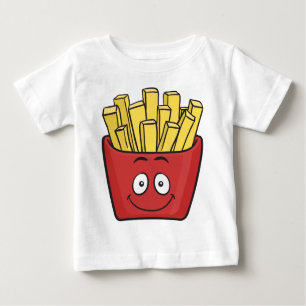 Camiseta Para Bebê Batatas fritas de Emoji