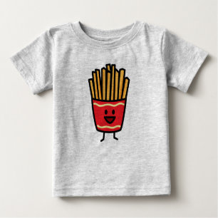 Camiseta Para Bebê Batatas fritas felizes